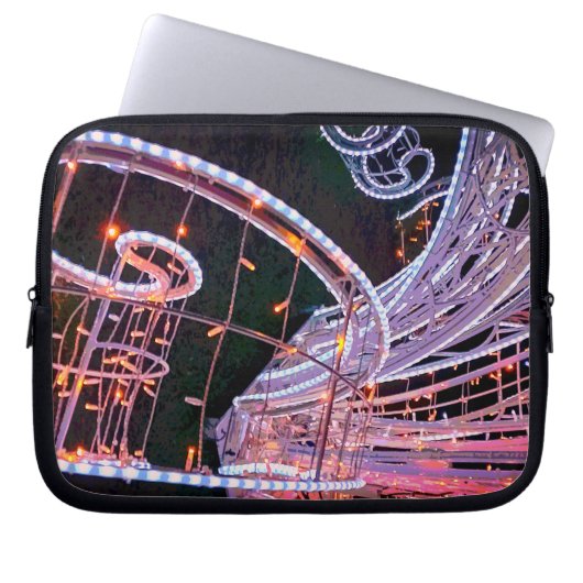 ピンクの線 ラップトップスリーブ (正面)