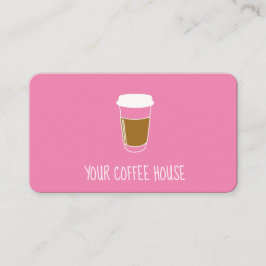 ピンクの編集可能なコーヒースタンプロイヤルティカード ロイヤリティカード