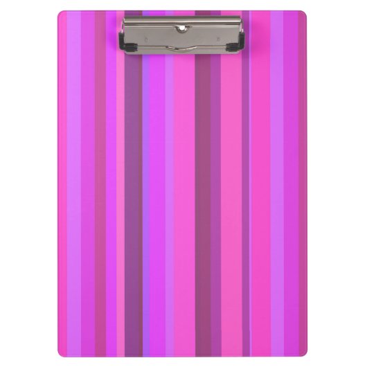 ピンクの縦ストライプ列 クリップボード (正面)