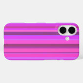 ピンクの縦ストライプ列 Case-Mate iPhoneケース (裏面 (横))