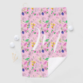 ピンクの繊細な山花。カスタム ゴルフタオル (インサイチュ)