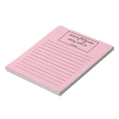 ピンクの罫線付き聖書の詩の祈りリスト ノートパッド (回転)