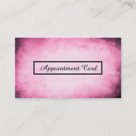 ピンクの羊皮紙のアポイントメントのメモ 予約カード