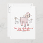 ピンクの羊 ポストカード (正面/裏面)