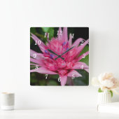 ピンクの美しいウォールクロック スクエア壁時計 (ホーム)