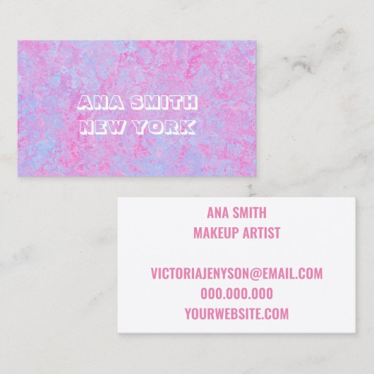 ピンクの美しいスペクトル 名刺 (正面/裏面)