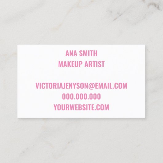 ピンクの美しいスペクトル 名刺 (裏面)