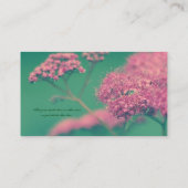 ピンクの美しい 名刺 (裏面)