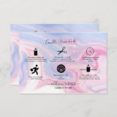 ピンクの美学キャンドル気に サンキューカード (正面/裏面)