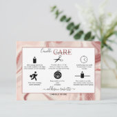 ピンクの美学キャンドル気に サンキューカード (スタンド正面)