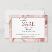 ピンクの美学キャンドル気に サンキューカード (裏面)