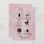 ピンクの美学キャンドル気に サンキューカード (正面/裏面)