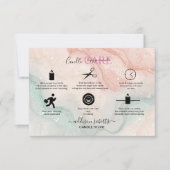 ピンクの美学キャンドル気に サンキューカード (正面)