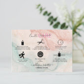 ピンクの美学キャンドル気に サンキューカード (スタンド正面)