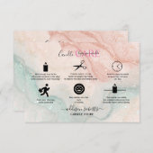 ピンクの美学キャンドル気に サンキューカード (正面/裏面)