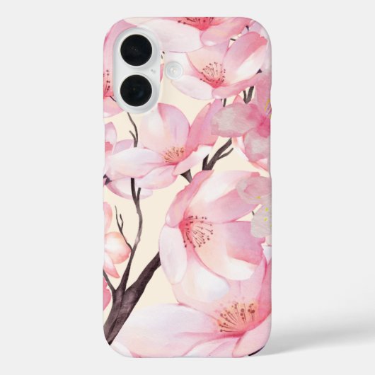ピンクの美学桜さくらんぼ花ピンクの花 Case-Mate iPhoneケース (裏面)