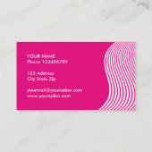 ピンクの美容師の美容師 名刺 (裏面)