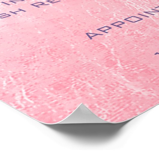 ピンクの美容師メイクアップ目まぶし価格表 ポスター (角)