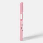 ピンクの美意識ヘッドフォン携帯ケース - 音楽好き Case-Mate iPhoneケース (裏面 / 右)
