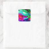 ピンクの羽のフィスビー スクエアシール (バッグ)