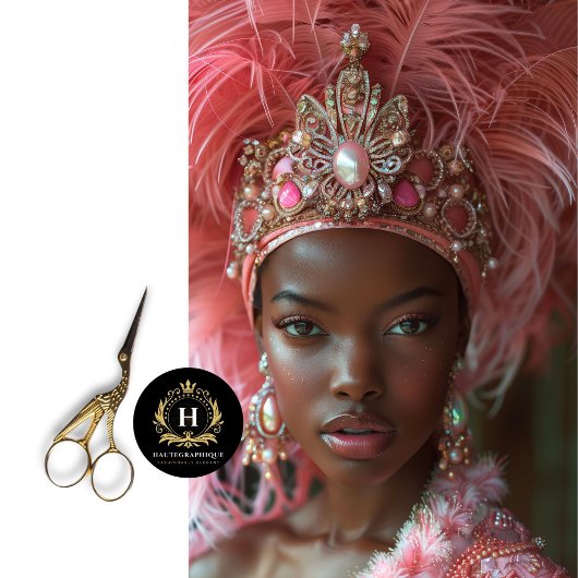 ピンクの羽の付いたヘッドアドレスの切り離し 薄葉紙