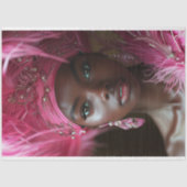 ピンクの羽の魅力のデコページ 薄葉紙 (正面)