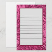 ピンクの羽毛のデザイン 便箋 (正面/裏面)