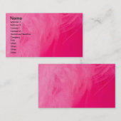 ピンクの羽 名刺 (正面/裏面)