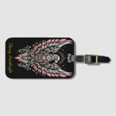 ピンクの翼を持つワシ ラゲッジタグ (正面横)