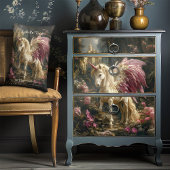 ピンクの翼を持つ森のユニコーンフェアリーホース ランバークッション