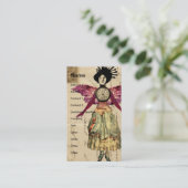 ピンクの翼を持つ混ぜたメディア人形 名刺 (スタンド正面)