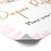 ピンクの聖い牛の赤ちゃんシャワーおむつラッフル ポスター (角)