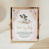 ピンクの聖い牛の赤ちゃんシャワー言わないベビー ポスター