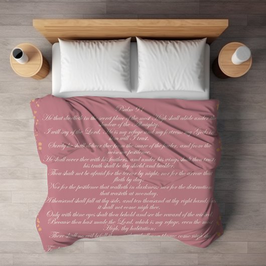 ピンクの聖なる書物、 経典、詩篇91キリスト教の聖書聖句 シェルパブランケット