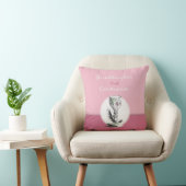 ピンクの聖餐と杯 初聖体拝領の孫娘へ クッション (椅子)