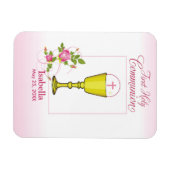 ピンクの聖餐式と聖餐式バラ マグネット (横)