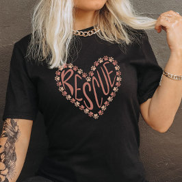 ピンクの肉球でできたハートのプリントが可愛いTシャツ - ピンクの肉球 Tシャツ