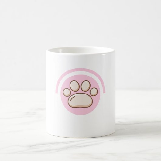 ピンクの肉球マグ コーヒーマグカップ (中央)