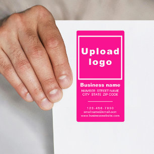 ピンクの肖像発送ラベル付きのビジネスブランド ラベル