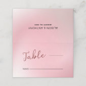 ピンクの背グラデーション景 プレイスカード (外部開封)