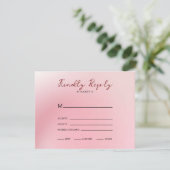 ピンクの背グラデーション景 出欠カード (スタンド正面)