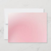 ピンクの背グラデーション景 出欠カード (裏面)