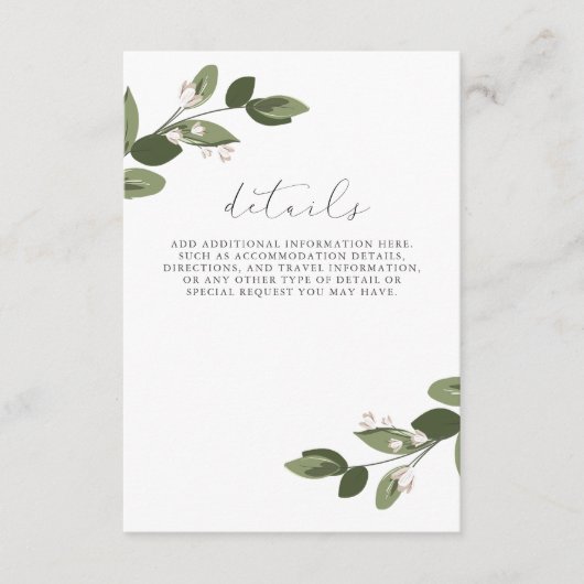 ピンクの背中を持つ赤面のスプリグ詳細 エンクロージャーカード (正面)