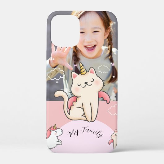ピンクの背景と可愛い女の子 Case-Mate iPhoneケース (裏面)