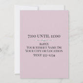 ピンクの背景にゴージャスなゴールドVIP 招待状 (裏面)