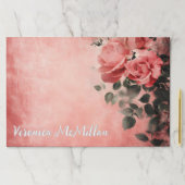 ピンクの背景にピンクのバラ ペーパーパッド (インサイチュ)