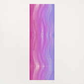 ピンクの背景に抽象芸術リーフデザインを呼吸する ヨガマット (裏面)