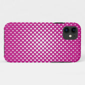 ピンクの背景に白い水玉模様 Case-Mate iPhoneケース (裏面(横))