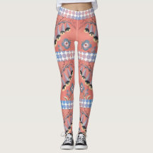 ピンクの背景に花の鈴と牡丹