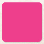 ピンクの背景に黒い枠線 スクエアペーパーコースター<br><div class="desc">あらゆるイベントに最適な6枚組オリジナルスクエアペーパーコースター。</div>